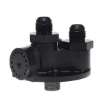 Peterson Fluid Systems Remote Filter Mount 3/4 -16AN Thread -12AN Fittings - Ford Style thumbnail 3