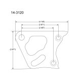 Peterson Fluid Systems Chevrolet Big Block Mount Blade - Left Side thumbnail 3