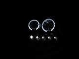 ANZO 1997.5-2003 Ford F-150 Projector Headlights w/ Halo and LED Black 1pc thumbnail 3