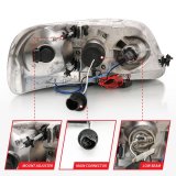 ANZO 1997.5-2003 Ford F-150 Projector Headlights w/ Halo and LED Black 1pc thumbnail 8