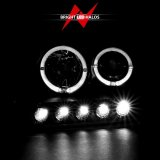 ANZO 1997.5-2003 Ford F-150 Projector Headlights w/ Halo and LED Black 1pc thumbnail 9