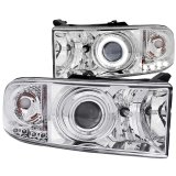 ANZO 1994-2001 Dodge Ram Projector Headlights w/ Halo Chrome thumbnail 5