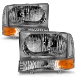 ANZO 2000-2004 Ford Excursion Crystal Headlights Chrome w/ Corner Lights 2pc thumbnail 7