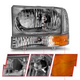 ANZO 2000-2004 Ford Excursion Crystal Headlights Chrome w/ Corner Lights 2pc thumbnail 8