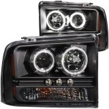 ANZO 2005-2007 Ford Excursion Projector Headlights w/ Halo Black w/ LED Strip (CCFL) 1pc thumbnail 5