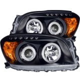 ANZO 2006-2008 Toyota Rav4 Projector Headlights w/ Halo Black thumbnail 6