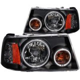 ANZO 2001-2011 Ford Ranger Projector Headlights w/ Halo Black (CCFL) 1 pc thumbnail 5