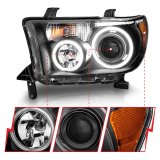 ANZO 2007-2013 Toyota Tundra Projector Headlights w/ Halo Black (CCFL) thumbnail 9