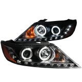 ANZO 2011-2013 Kia Sorento Projector Headlights w/ Halo Black (CCFL) thumbnail 7