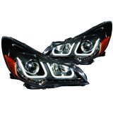 ANZO 2010-2014 Subaru Outback Projector Headlights w/ U-Bar Black thumbnail 4