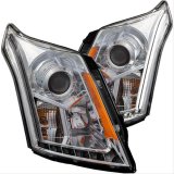 ANZO 2010-2015 Cadillac SRX Projector Headlights w/ Plank Style Design Chrome thumbnail 1