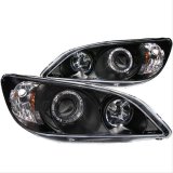 ANZO 2004-2005 Honda Civic Projector Headlights w/ Halo Black thumbnail 4