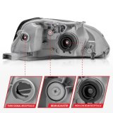 ANZO 1999-2000 Honda Civic Crystal Headlights Black thumbnail 8