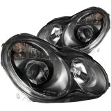 ANZO 2001-2007 Mercedes Benz C Class W203 Projector Headlights Black thumbnail 1