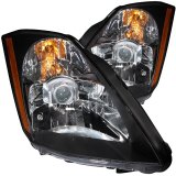 ANZO 2003-2005 Nissan 350Z Projector Headlights Black thumbnail 4