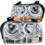 ANZO 2005-2010 Chrysler 300 Crystal Headlights w/ Halo Chrome (CCFL) thumbnail 6
