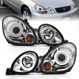 ANZO 1998-2005 Lexus Gs300 Projector Headlights w/ Halo Chrome thumbnail 7