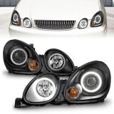 ANZO 1998-2005 Lexus Gs300 Projector Headlights w/ Halo Black thumbnail 7