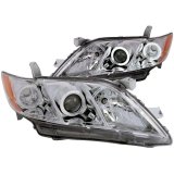 ANZO 2007-2009 Toyota Camry Projector Headlights w/ Halo Chrome thumbnail 5