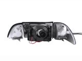 ANZO 1987-1993 Ford Mustang Crystal Headlights Black w/ Corner Lights 3pc thumbnail 7