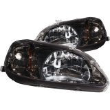ANZO 1999-2000 Honda Civic Crystal Headlights Gun-Metal Gray thumbnail 5