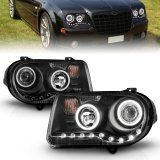 ANZO 2005-2010 Chrysler 300C Projector Headlights w/ Halo Black (CCFL) G2 thumbnail 6