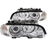 ANZO 2000-2003 BMW 3 Series E46 Projector Headlights w/ Halo Chrome thumbnail 2