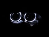 ANZO 2000-2003 BMW 3 Series E46 Projector Headlights w/ Halo Black thumbnail 3