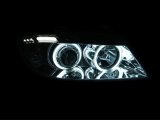 ANZO 2006-2008 BMW 3 Series E90-E91 Projector Headlights w/ Halo w/ LED Bar Chrome (CCFL) thumbnail 1