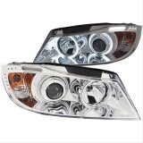 ANZO 2006-2008 BMW 3 Series E90-E91 Projector Headlights w/ Halo w/ LED Bar Chrome (CCFL) thumbnail 3
