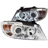 ANZO 2006-2008 BMW 3 Series E90-E91 Projector Headlights w/ Halo w/ LED Bar Chrome (CCFL) thumbnail 5