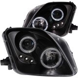 ANZO 1997-2001 Honda Prelude Projector Headlights w/ Halo Black w/ LED thumbnail 4