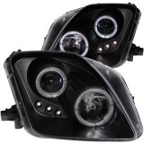 ANZO 1997-2001 Honda Prelude Projector Headlights w/ Halo Black w/ LED thumbnail 5