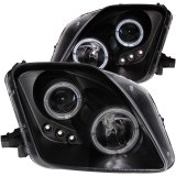 ANZO 1997-2001 Honda Prelude Projector Headlights w/ Halo Black w/ LED thumbnail 6