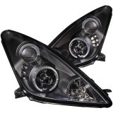 ANZO 2000-2005 Toyota Celica Projector Headlights w/ Halo Black thumbnail 4