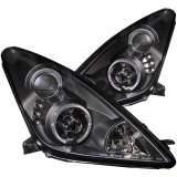 ANZO 2000-2005 Toyota Celica Projector Headlights w/ Halo Black thumbnail 6