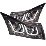 ANZO 2011-2015 Chevrolet Cruze Projector Headlights w/ U-Bar Black thumbnail 1