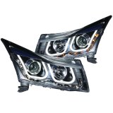 ANZO 2011-2015 Chevrolet Cruze Projector Headlights w/ U-Bar Black thumbnail 4