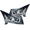 ANZO 2011-2015 Chevrolet Cruze Projector Headlights w/ U-Bar Black thumbnail 7
