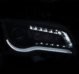 ANZO 2011-2014 Chrysler 300 Projector Headlights w/ Plank Style Design Black thumbnail 8