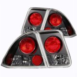 ANZO 2001-2004 Honda Civic Taillights Black thumbnail 1