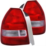 ANZO 1996-2000 Honda Civic Taillights Red/Clear thumbnail 1