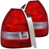 ANZO 1996-2000 Honda Civic Taillights Red/Clear thumbnail 5