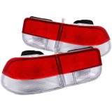 ANZO 1996-2000 Honda Civic Taillights Red/Clear - OEM 4pc thumbnail 5