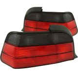 ANZO 1992-1998 BMW 3 Series E36 Coupe/Convertible Taillights Red/Smoke thumbnail 4