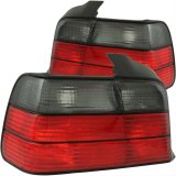 ANZO 1992-1998 BMW 3 Series E36 Sedan Taillights Red/Smoke thumbnail 1