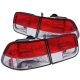 ANZO 1996-2000 Honda Civic Taillights Red/Clear thumbnail 5