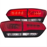 ANZO 2014-2016 Jeep Grand Cherokee LED Taillights Red/Clear thumbnail 1