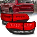 ANZO 2014-2016 Jeep Grand Cherokee LED Taillights Red/Clear thumbnail 7