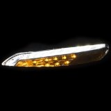 ANZO 2014-2016 Jeep Cherokee LED Parking Lights Chrome w/ Amber Reflector thumbnail 3